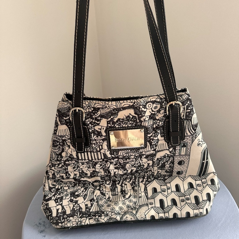 Vintage RARE Pineda Covalin Shoulder Bag with Leather Strap